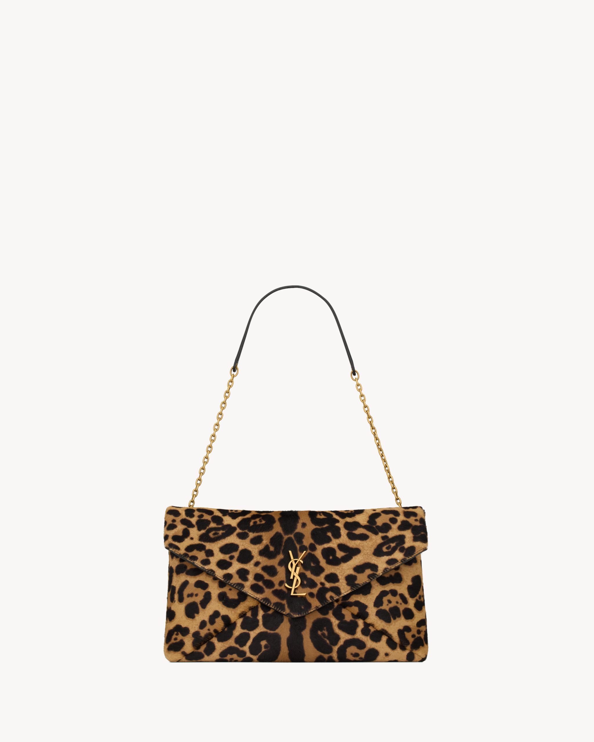 YSL CASSANDRE large pouch on chain in pony hair leather - Image 1